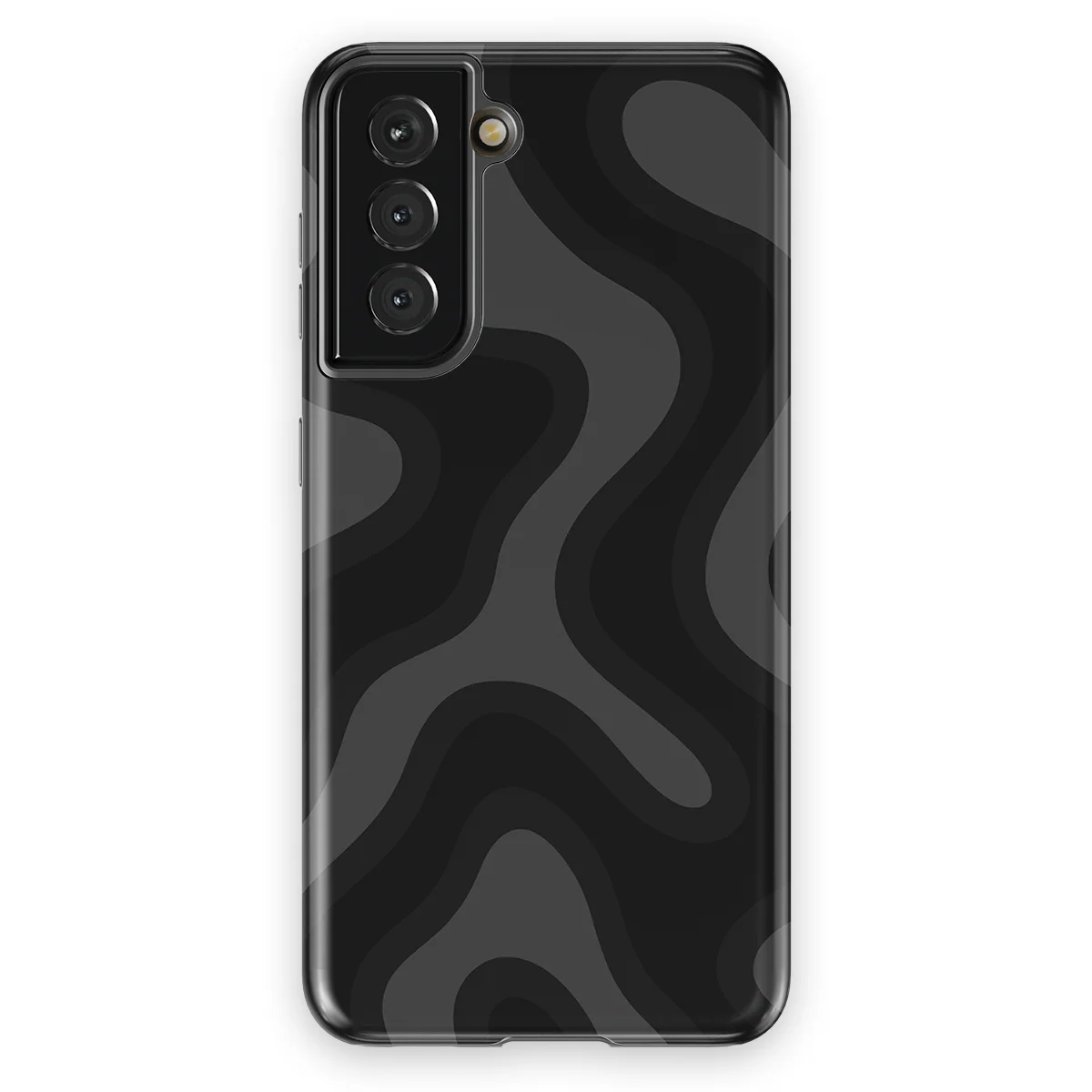 Curvy Lines - Onyx Flow - Black/Grey case for Galaxy S21 FE - Image 1