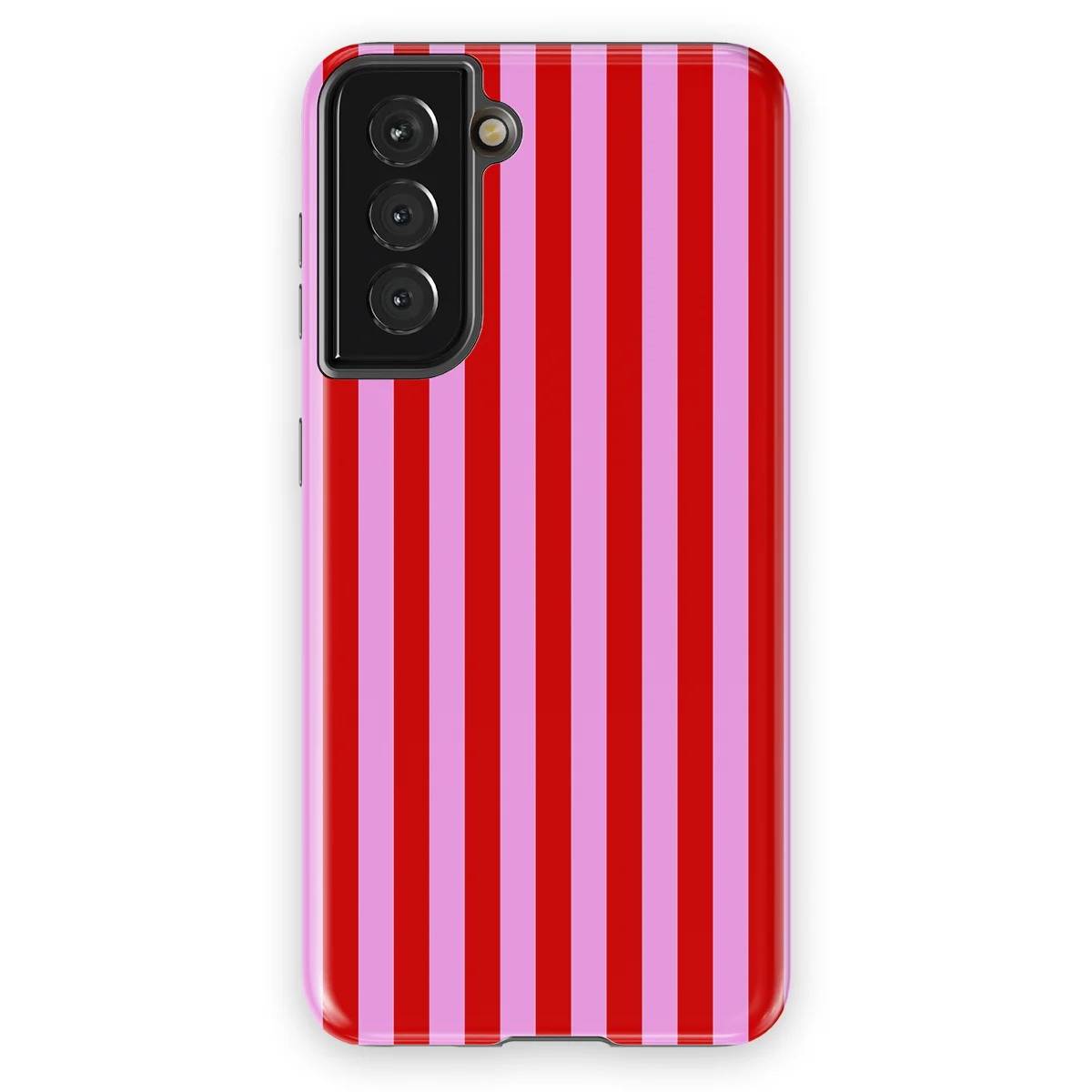 Stripes - Candy Stripes - Red/Pink/Multicolor case for Galaxy S21 FE - Image 1