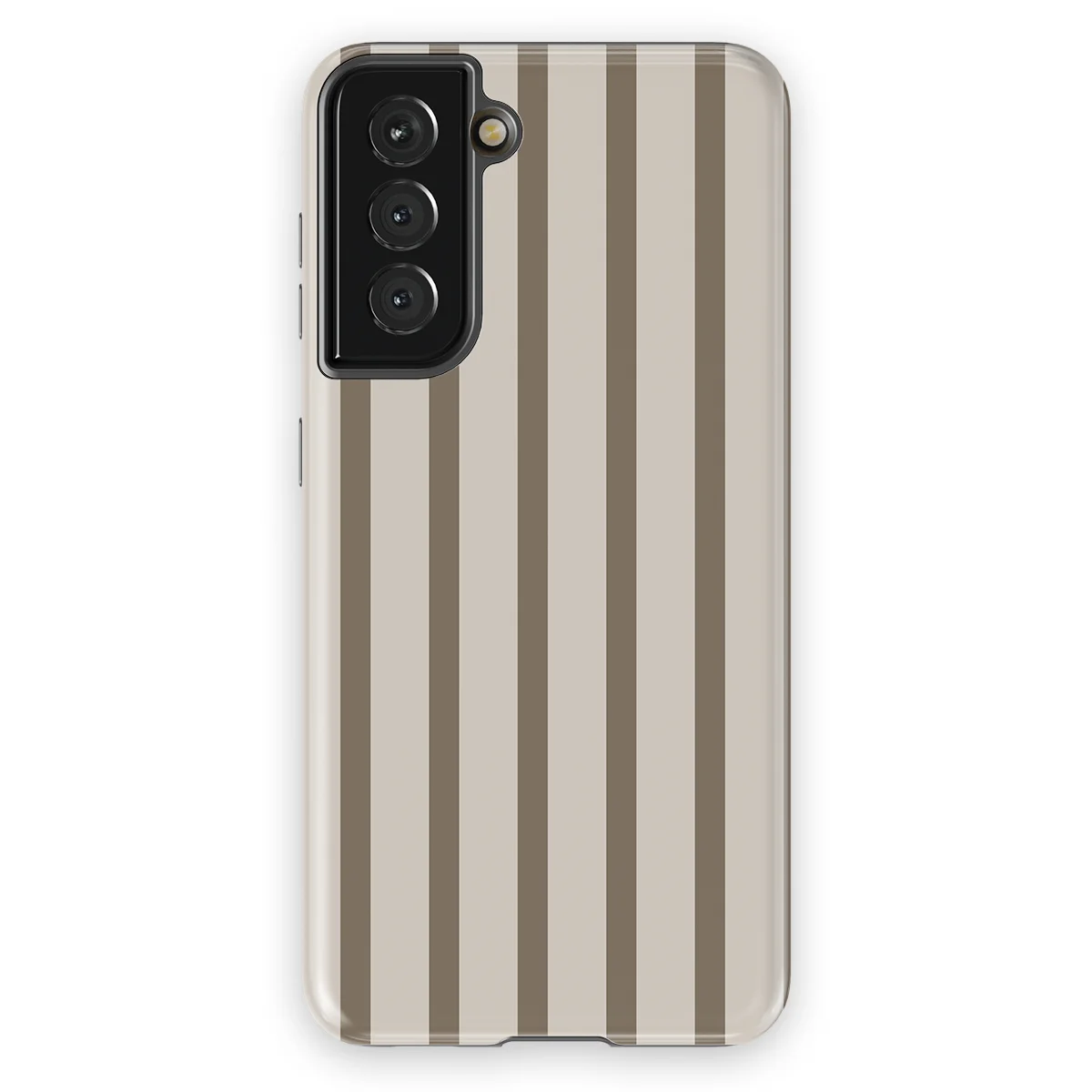 Stripes - Linen Wood - Beige/Brown case for Galaxy S21 FE - Image 1