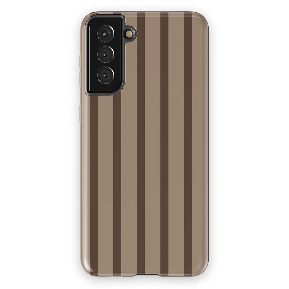 Stripes - Truffle Touch - Brown case for Galaxy S21 Plus - Image 1
