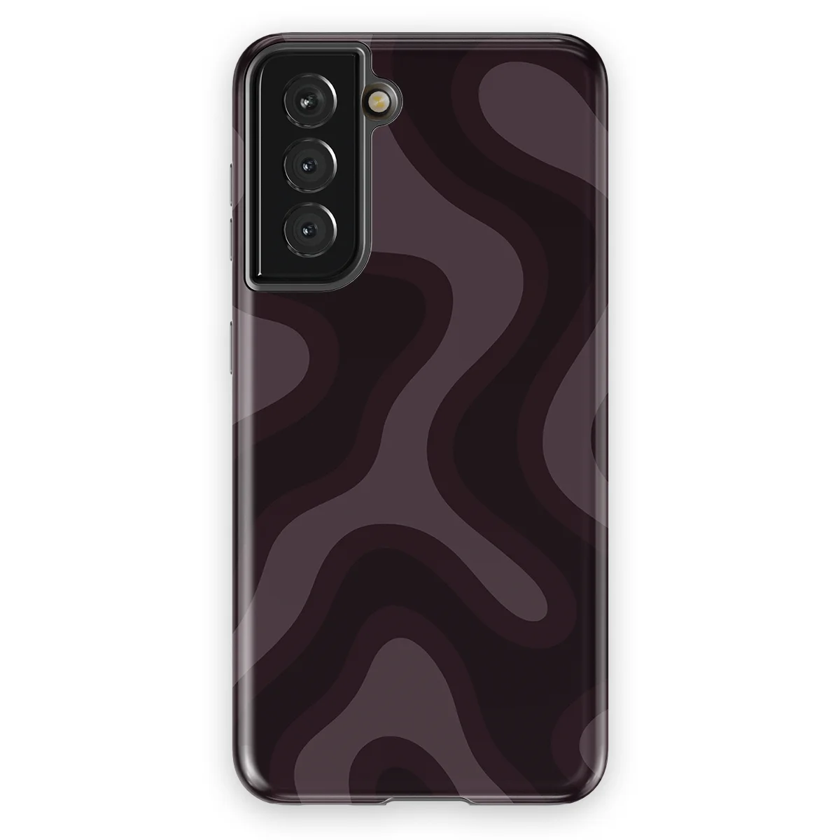 Curvy Lines - Aubergine Fade - Purple/Pink case for Galaxy S21 - Image 1