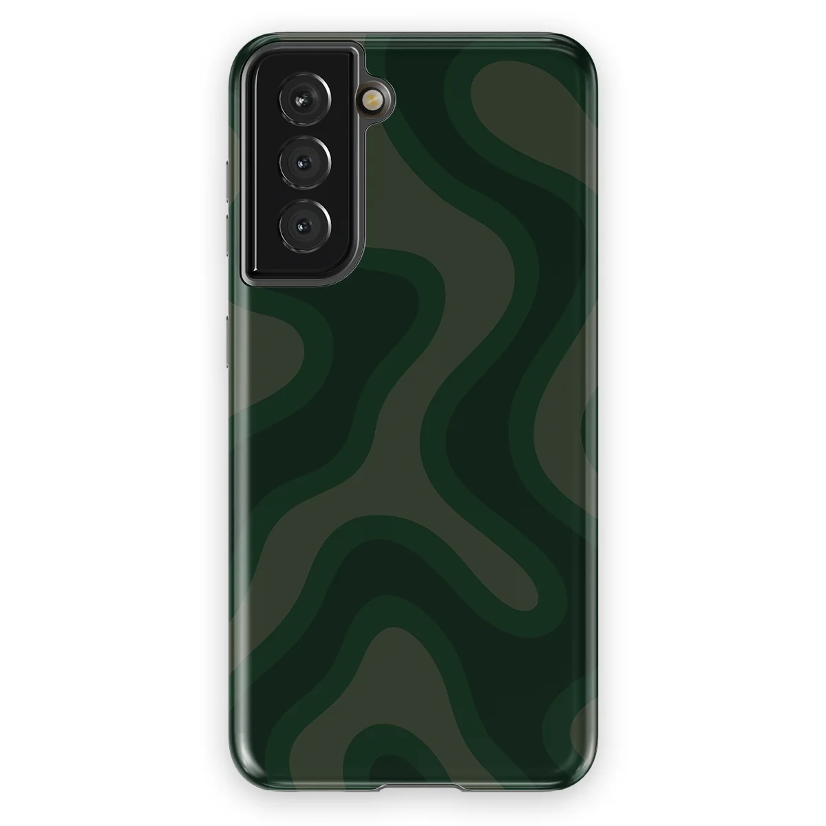 Curvy Lines - Evergreen Drift - Green case for Galaxy S21 - Image 1