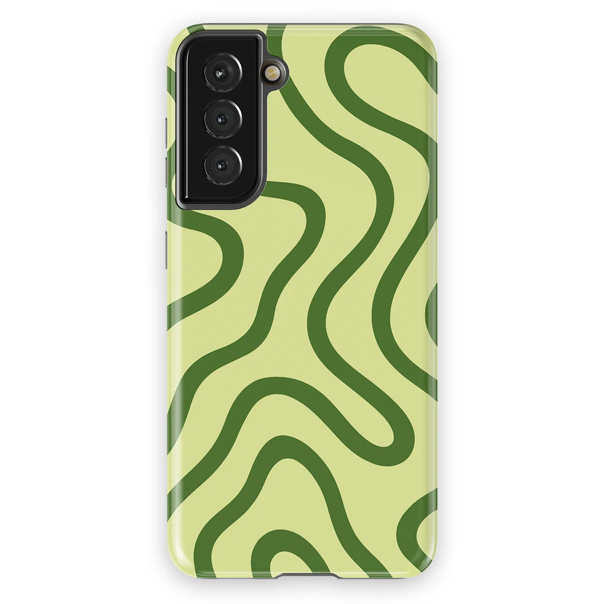 Curvy Lines - Leaf Loop - Green case for Galaxy S21 - Image 1