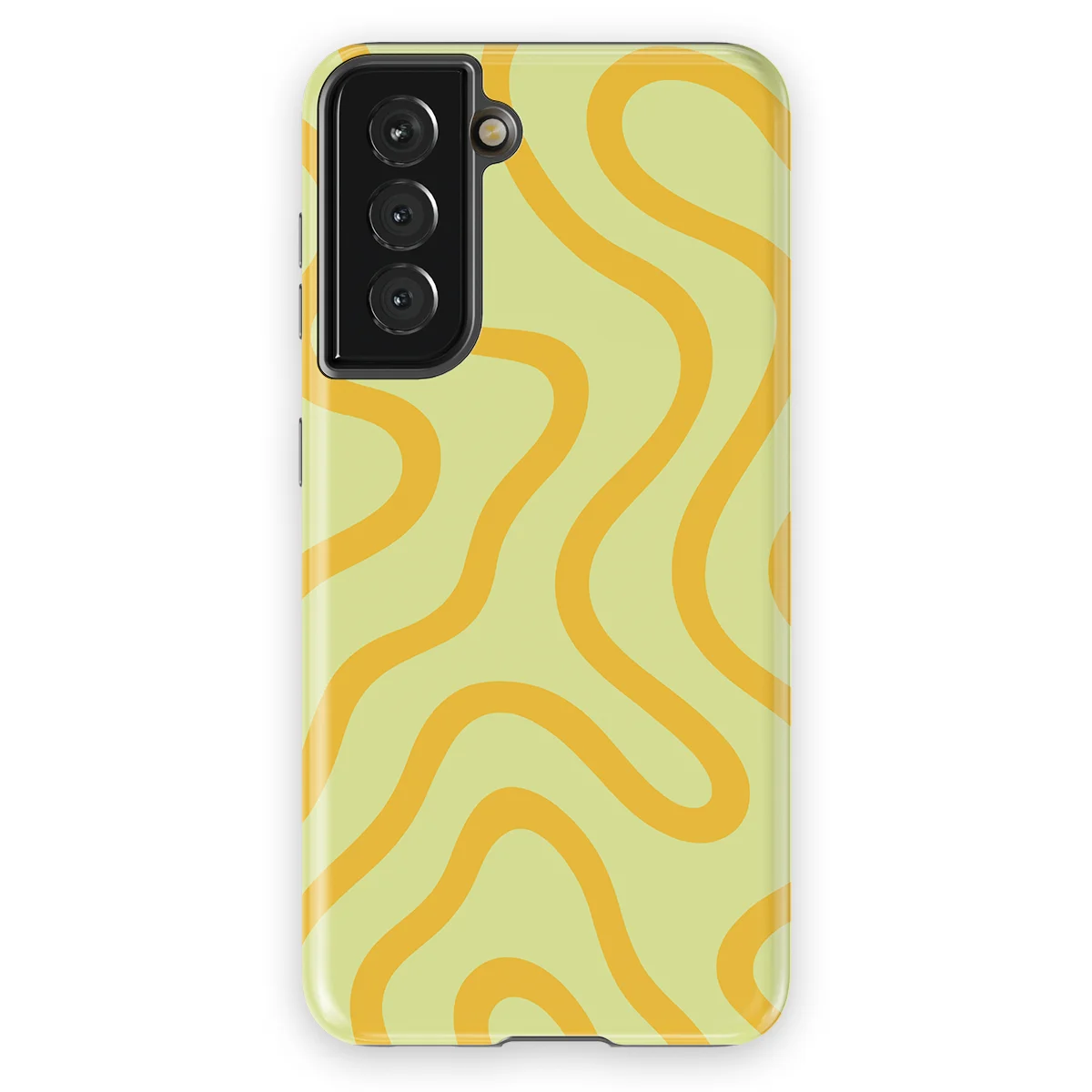 Curvy Lines - Lemon Loop - Yellow case for Galaxy S21 - Image 1