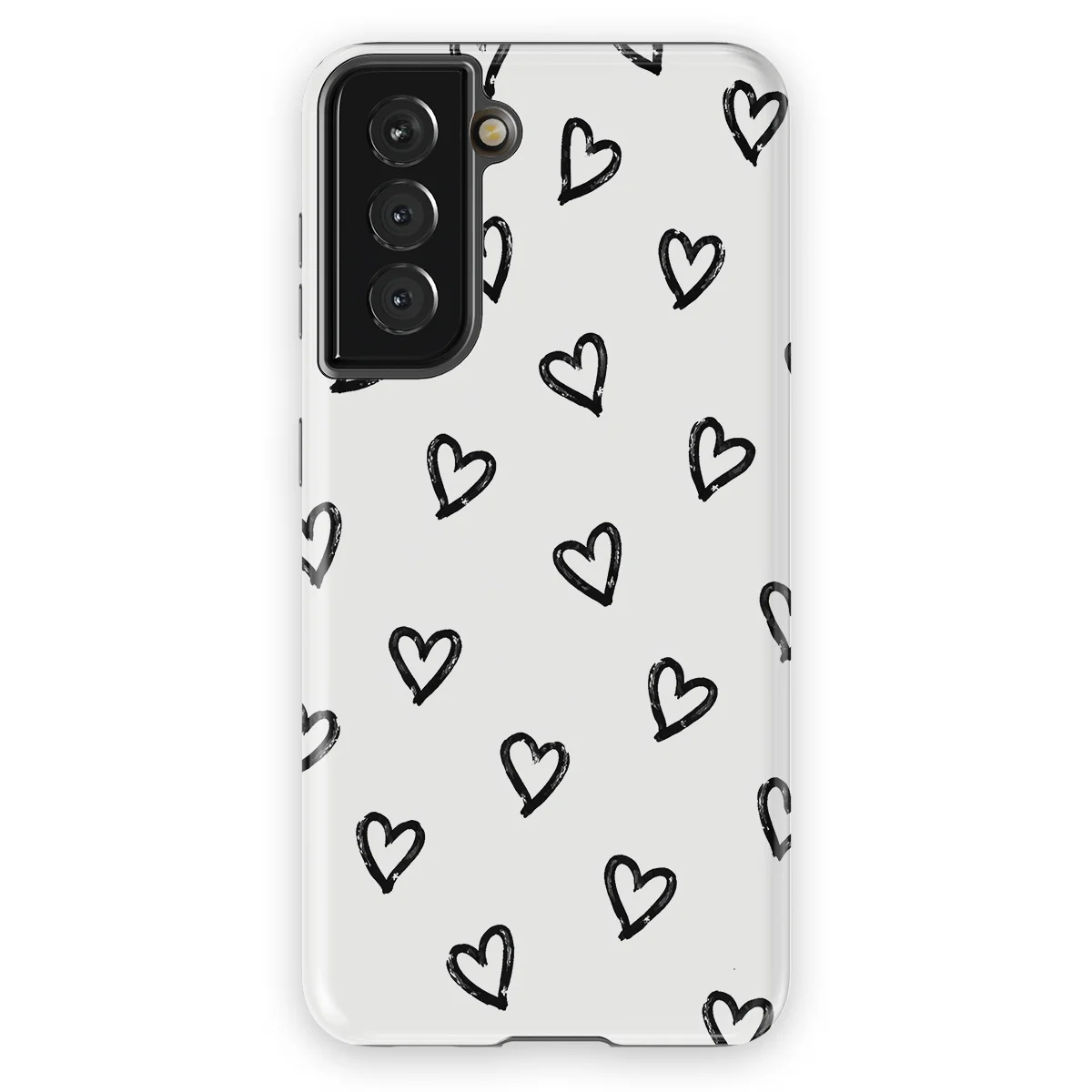Little Love - Mono Hearts - White/Black/Multicolor case for Galaxy S21 - Image 1