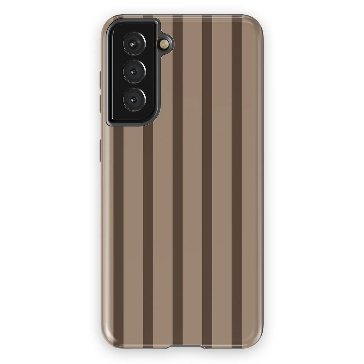 Stripes - Truffle Touch - Brown case for Galaxy S21 - Image 1