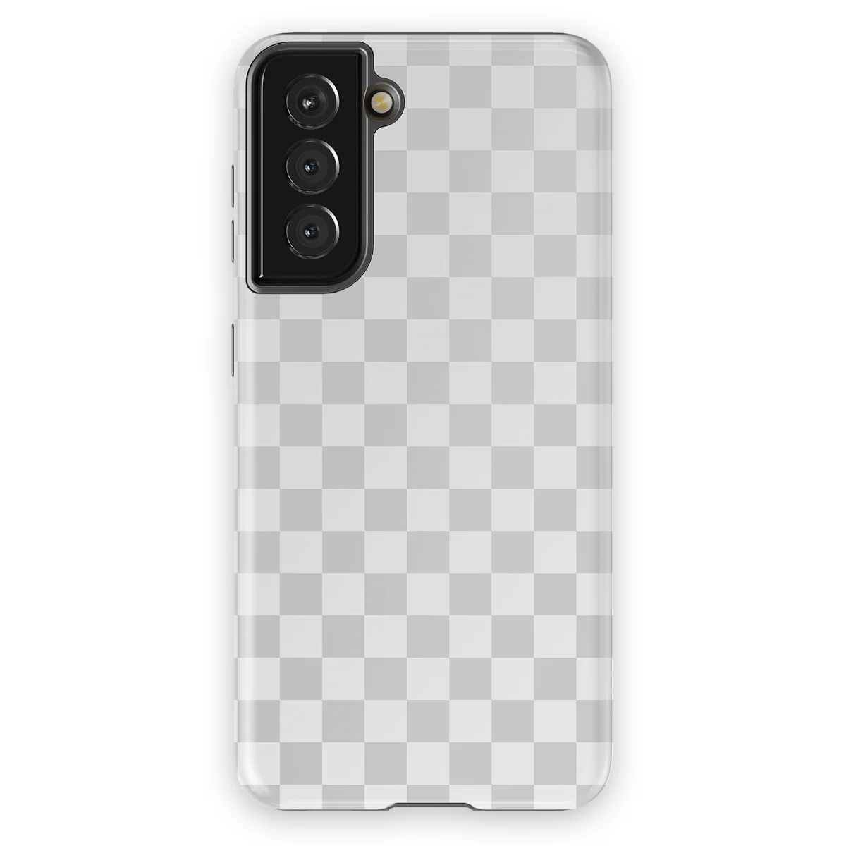 Tiny Squares - Ivory Squares - White/Grey case for Galaxy S21 - Image 1