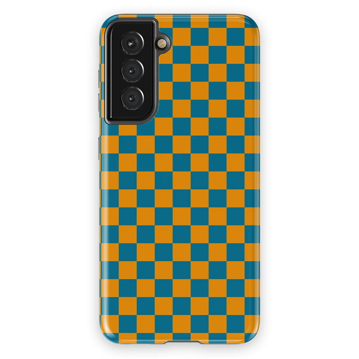 Tiny Squares - Petrol Pop - Orange/Blue/Multicolor case for Galaxy S21 - Image 1