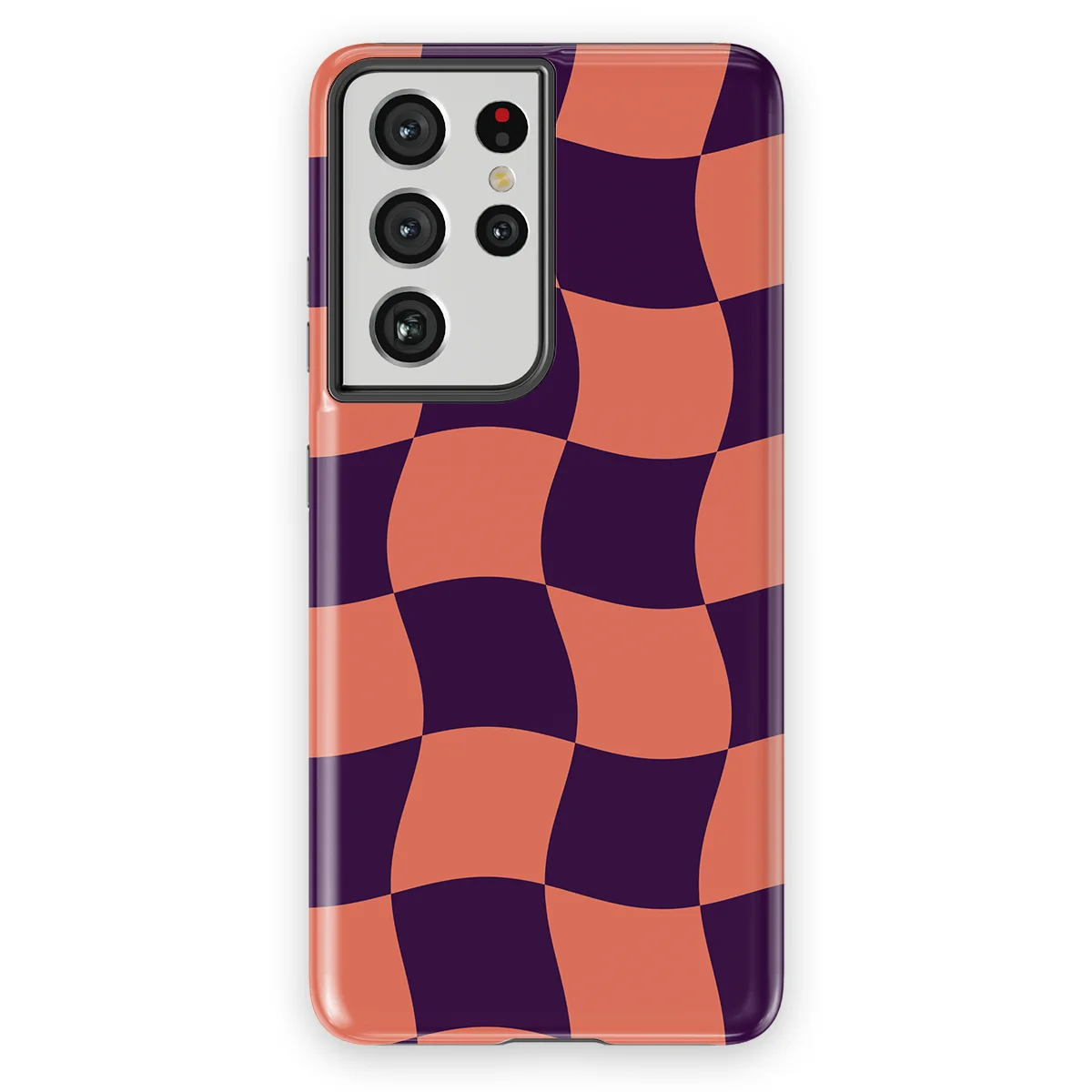 Checkered Warp - Check Flame - Purple/Pink/Multicolor case for Galaxy S21 Ultra - Image 1