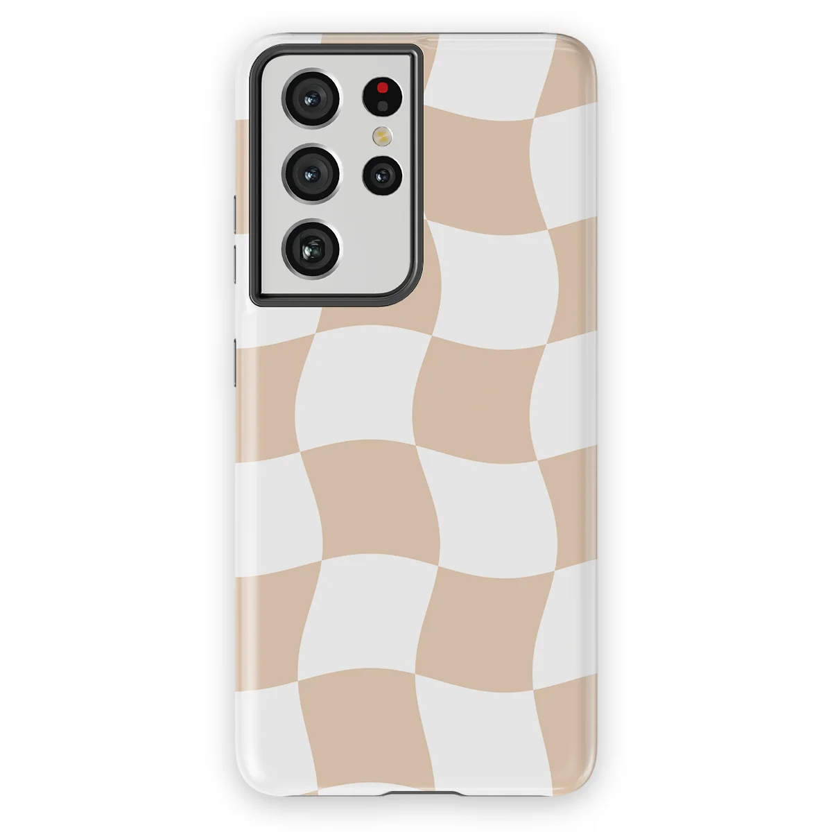 Checkered Warp - Linen Grid - Brown/White/Multicolor case for Galaxy S21 Ultra - Image 1