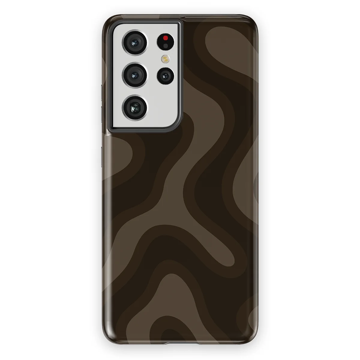 Curvy Lines - Espresso Wave - Brown for Galaxy S21 Ultra