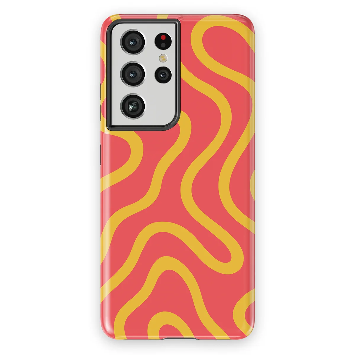 Curvy Lines - Sunburst Drift - Pink/Yellow case for Galaxy S21 Ultra - Image 1
