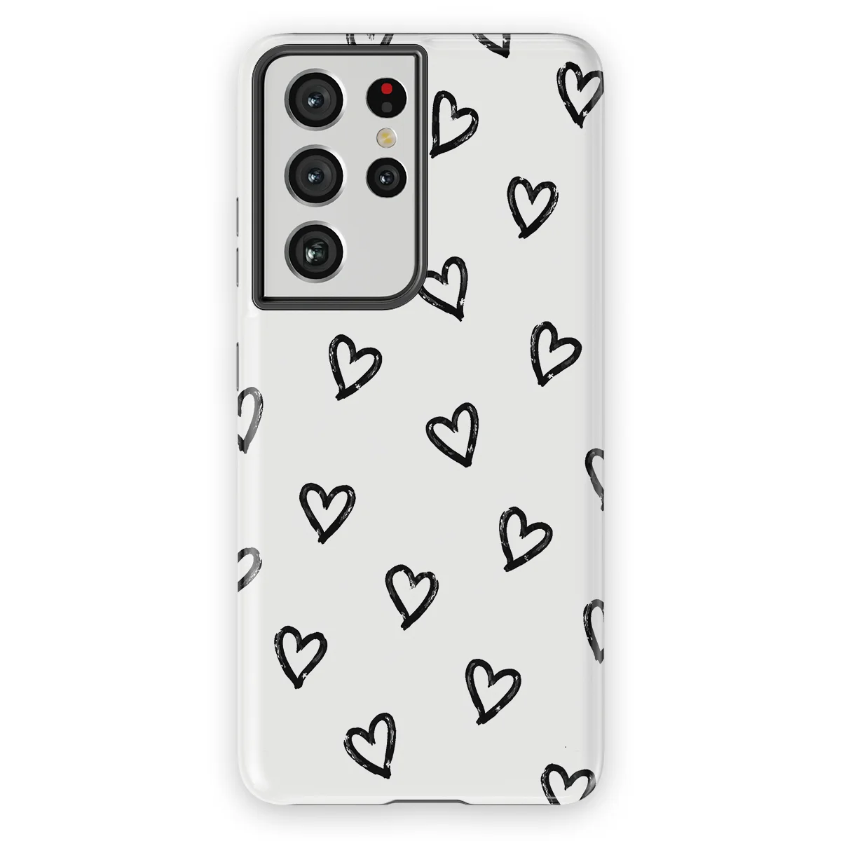Little Love - Mono Hearts - White/Black/Multicolor for Galaxy S21 Ultra
