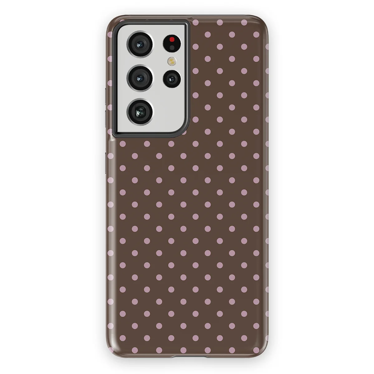 Polka Dots - Choco Blush - Brown/Pink for Galaxy S21 Ultra