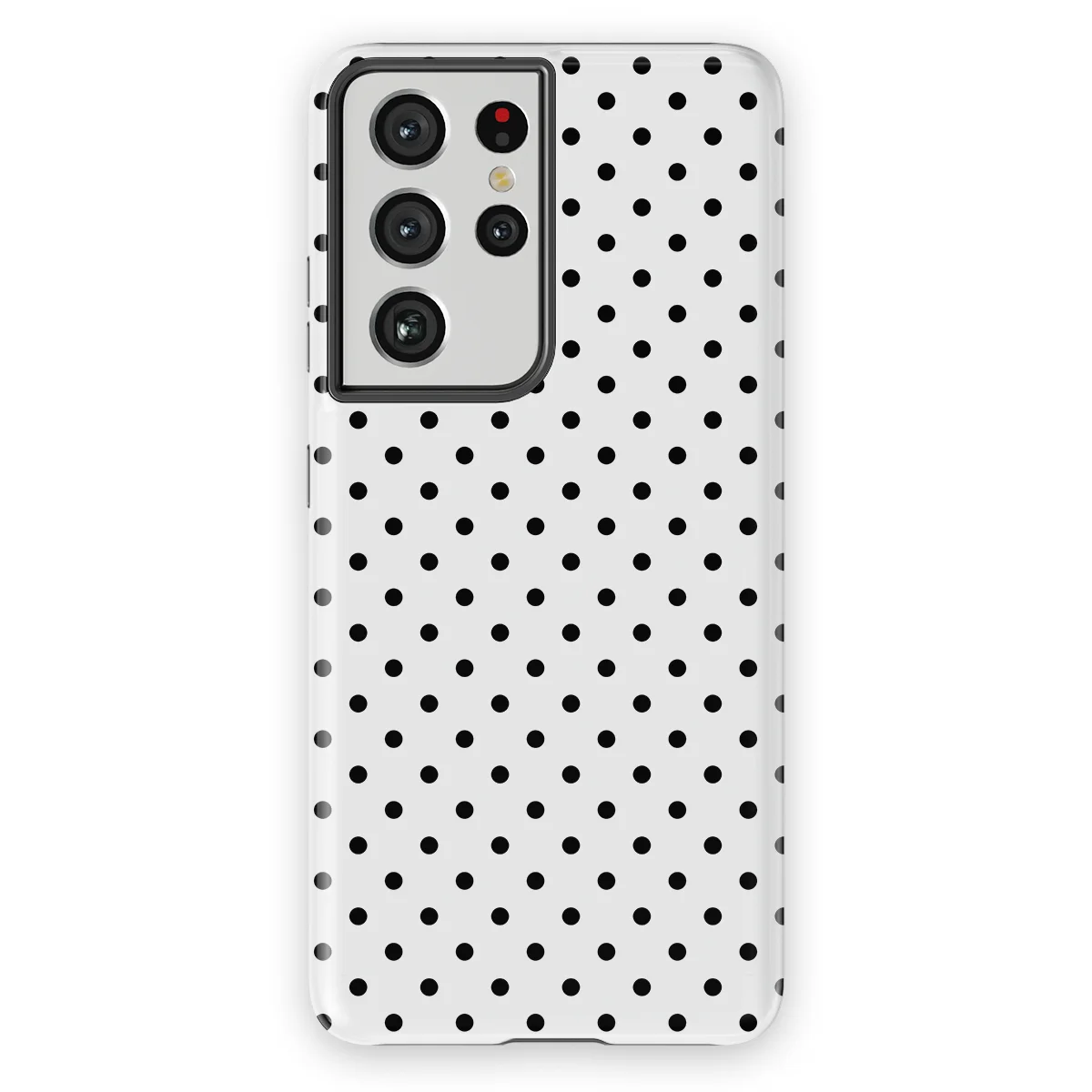 Polka Dots - Mono Dots - White/Black case for Galaxy S21 Ultra - Image 1