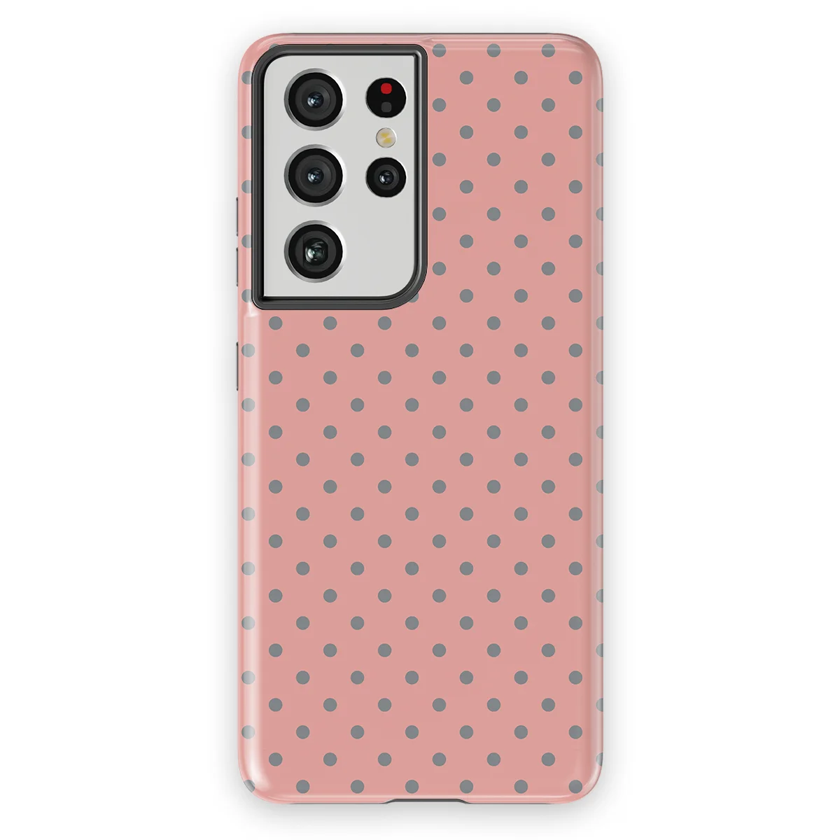 Polka Dots - Soft Grey Dots - Pink/Grey for Galaxy S21 Ultra