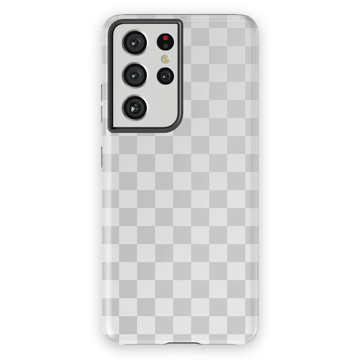 Tiny Squares - Ivory Squares - White/Grey for Galaxy S21 Ultra