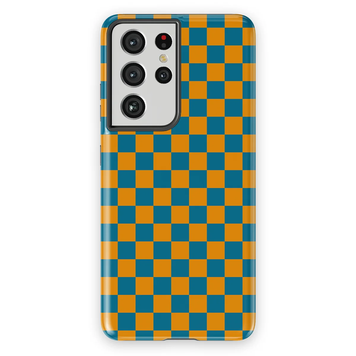 Tiny Squares - Petrol Pop - Orange/Blue/Multicolor case for Galaxy S21 Ultra - Image 1