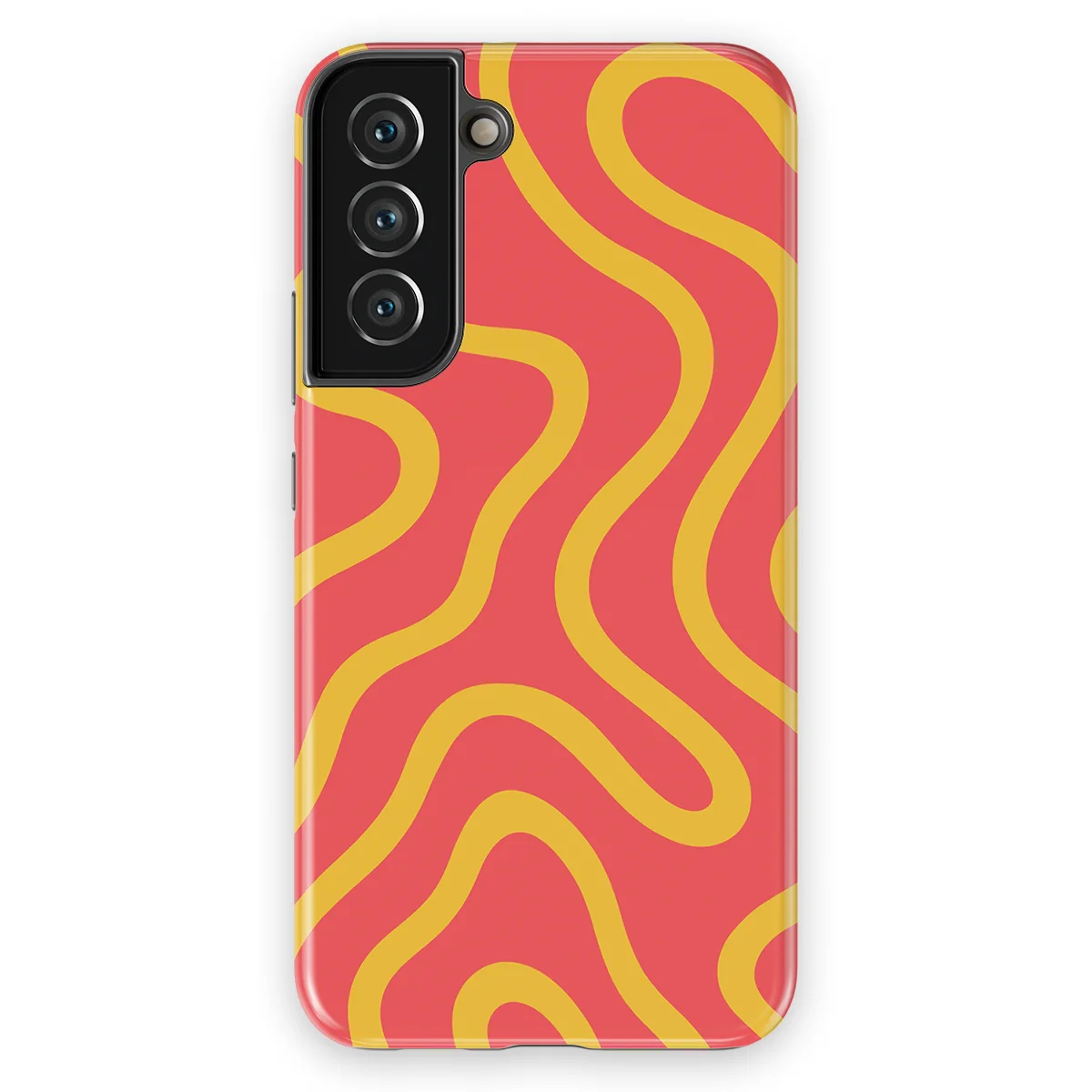 Curvy Lines - Sunburst Drift - Pink/Yellow for Galaxy S22 Plus