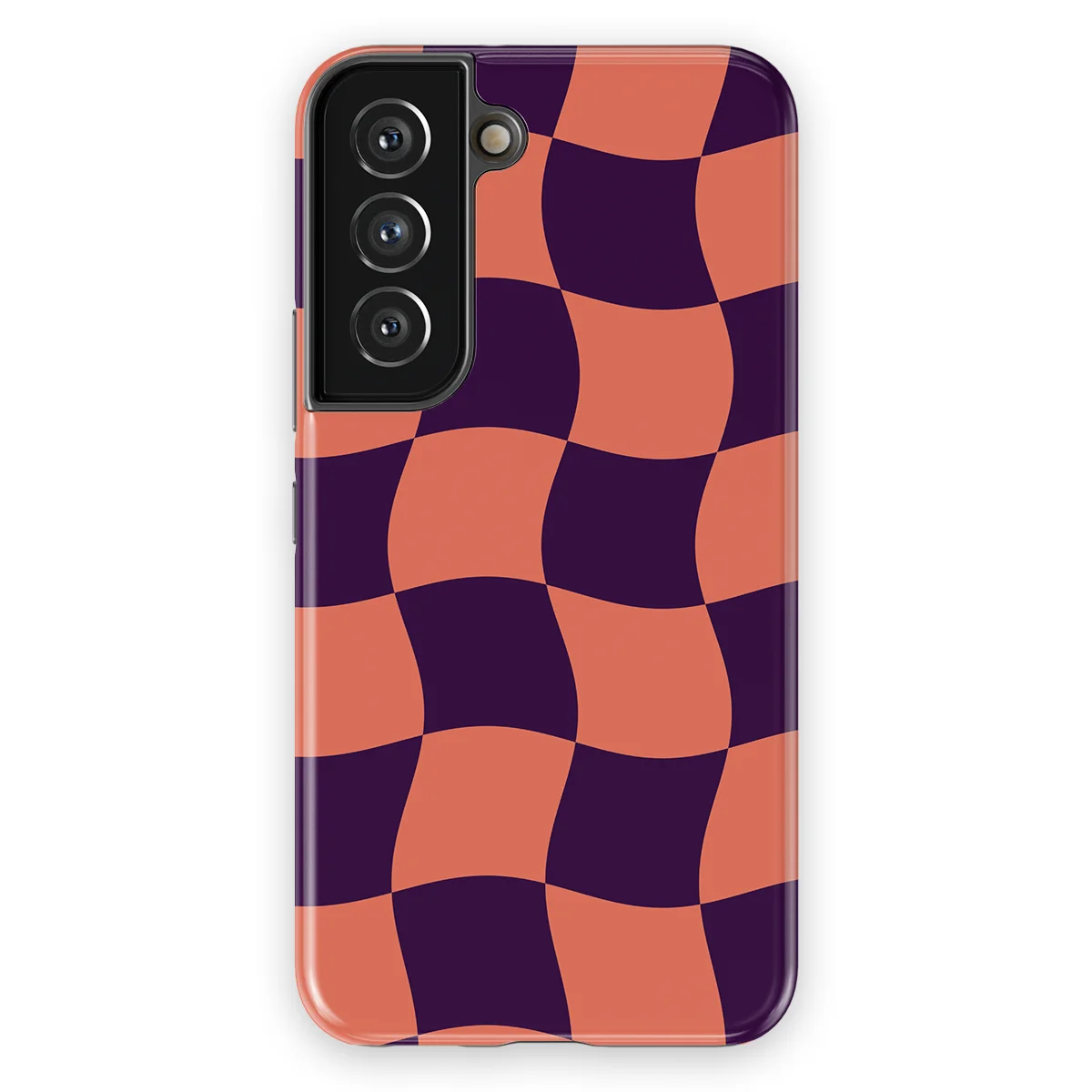 Checkered Warp - Check Flame - Purple/Pink/Multicolor for Galaxy S22