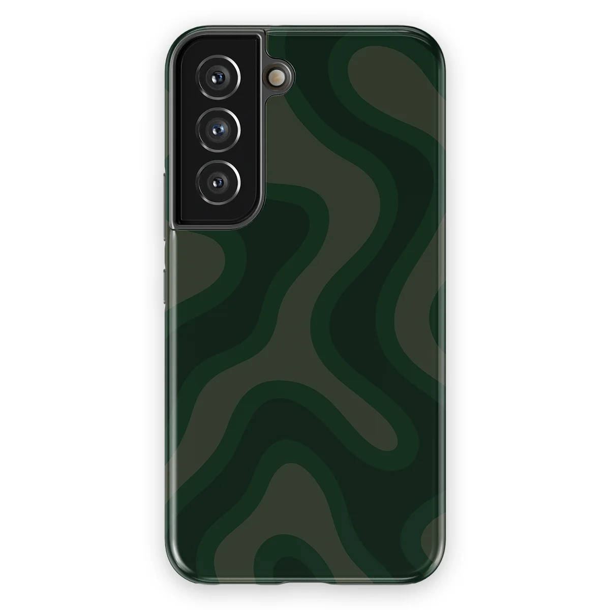 Curvy Lines - Evergreen Drift - Green case for Galaxy S22 - Image 1