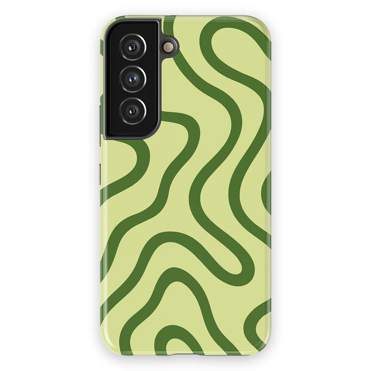 Curvy Lines - Leaf Loop - Green case for Galaxy S22 - Image 1