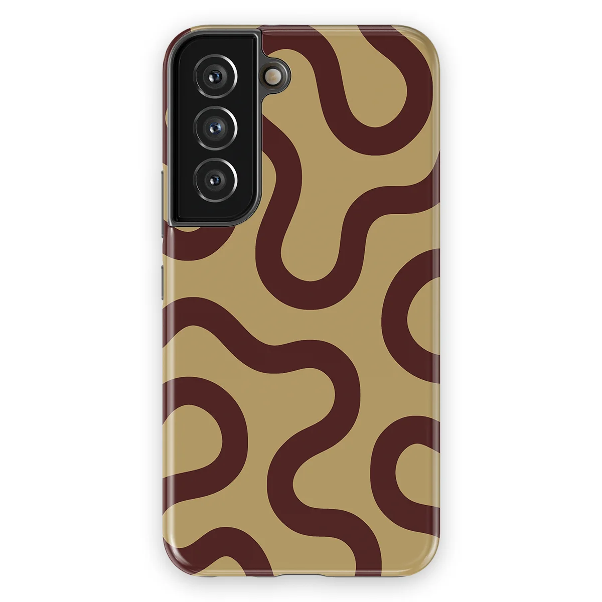 Motion Flow - Cocoa Curve - Beige/Brown case for Galaxy S22 - Image 1
