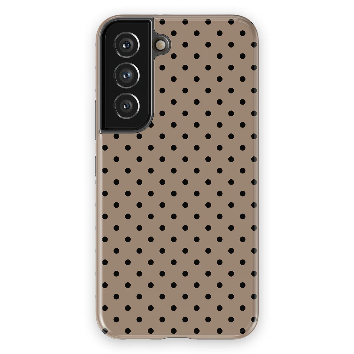 Polka Dots - Cacoa Noir - Brown/Black case for Galaxy S22 - Image 1