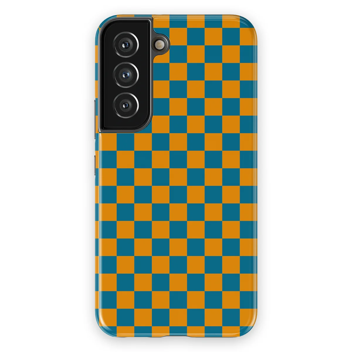 Tiny Squares - Petrol Pop - Orange/Blue/Multicolor case for Galaxy S22 - Image 1