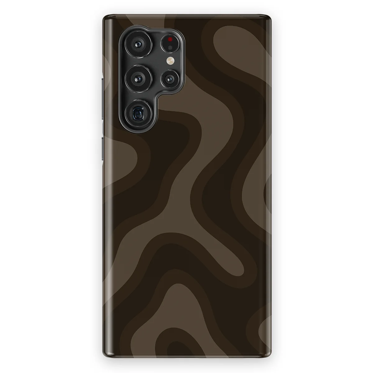 Curvy Lines - Espresso Wave - Brown for Galaxy S22 Ultra