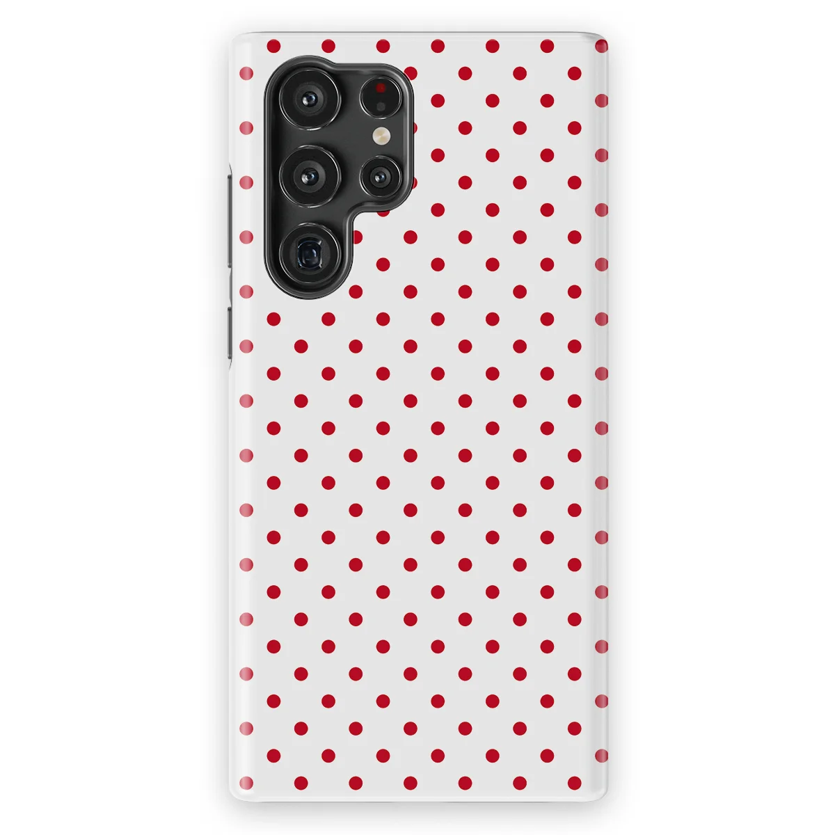 Polka Dots - Cherry Dots - White/Red case for Galaxy S22 Ultra - Image 1