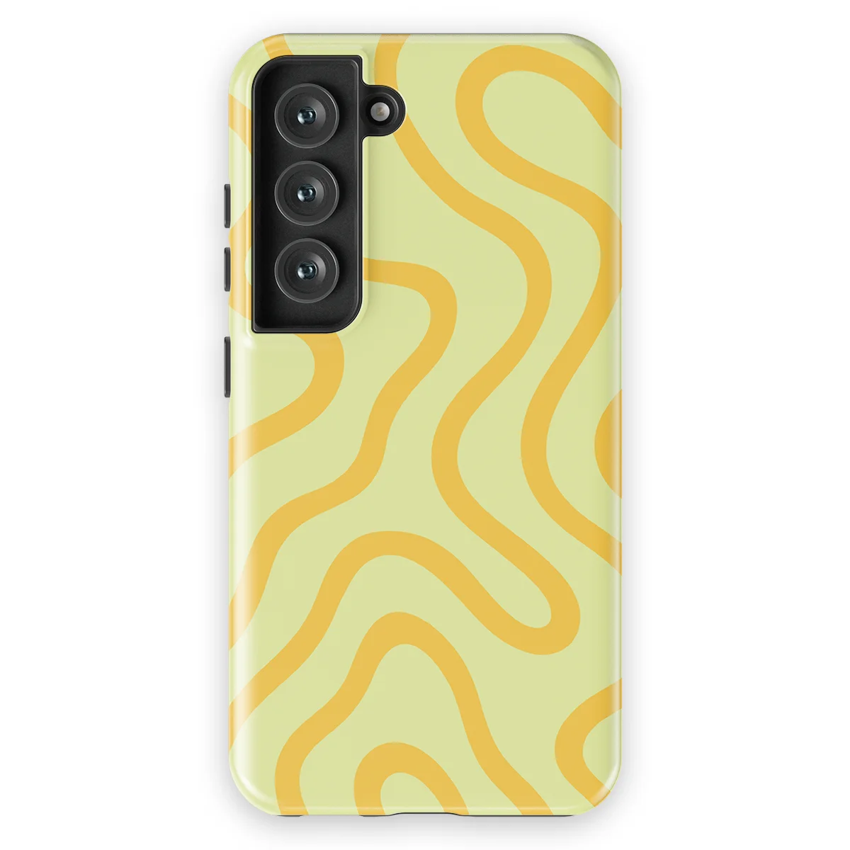 Curvy Lines - Lemon Loop - Yellow case for Galaxy S23 FE - Image 1