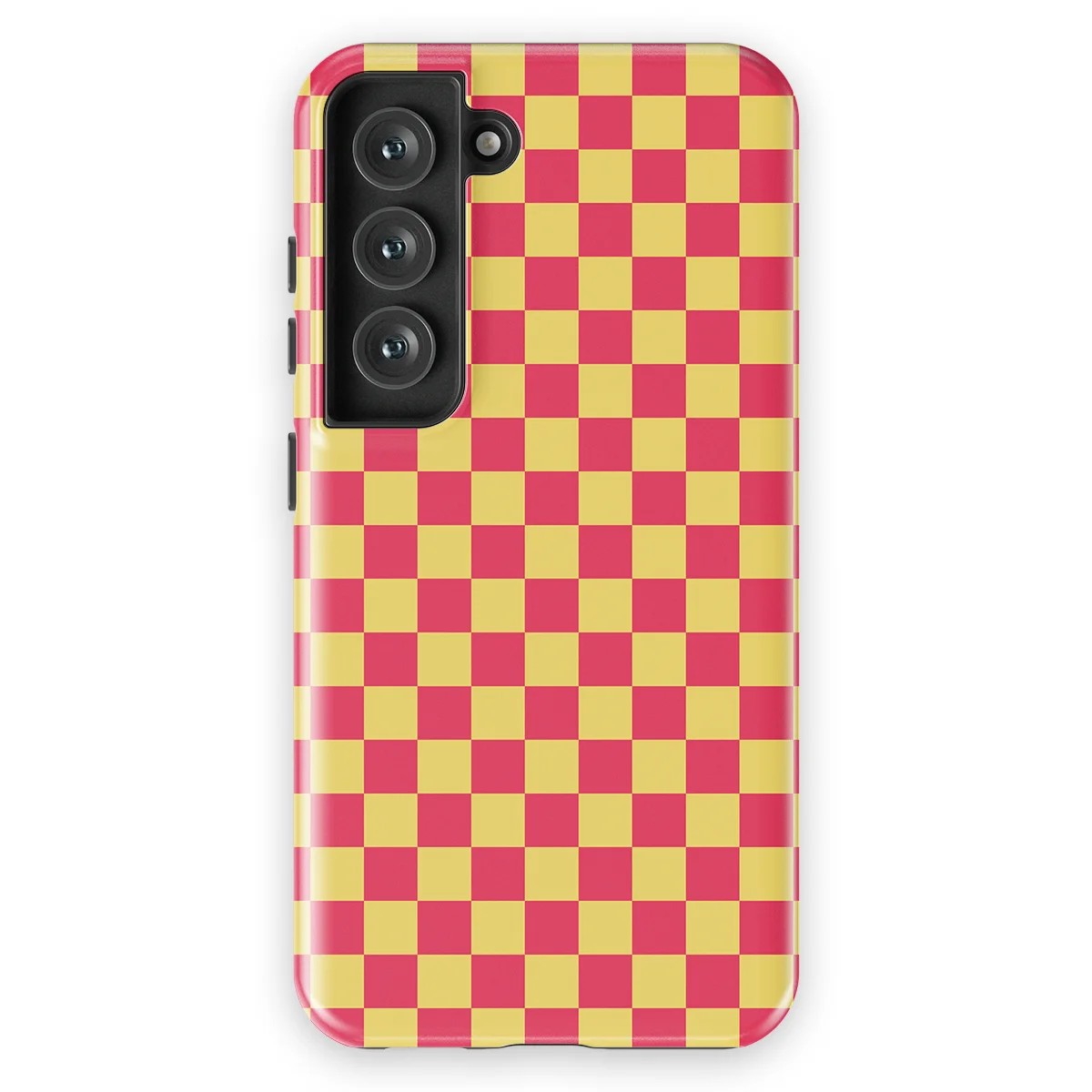 Tiny Squares - Cherry Checker - Pink/Yellow/Multicolor case for Galaxy S23 FE - Image 1