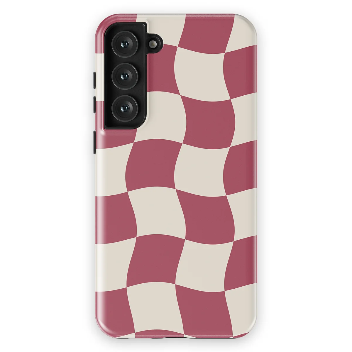 Checkered Warp - Crimson Wave - Red/White/Multicolor for Galaxy S23 Plus