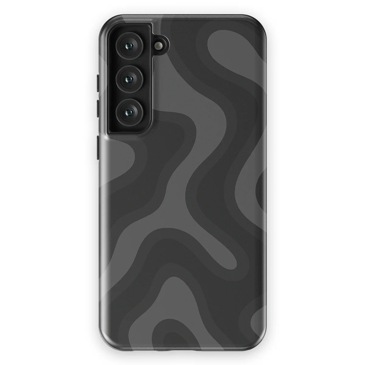 Curvy Lines - Onyx Flow - Black/Grey case for Galaxy S23 Plus - Image 1