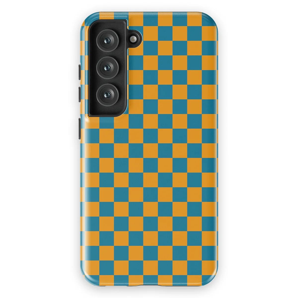 Tiny Squares - Petrol Pop - Orange/Blue/Multicolor case for Galaxy S23 - Image 1