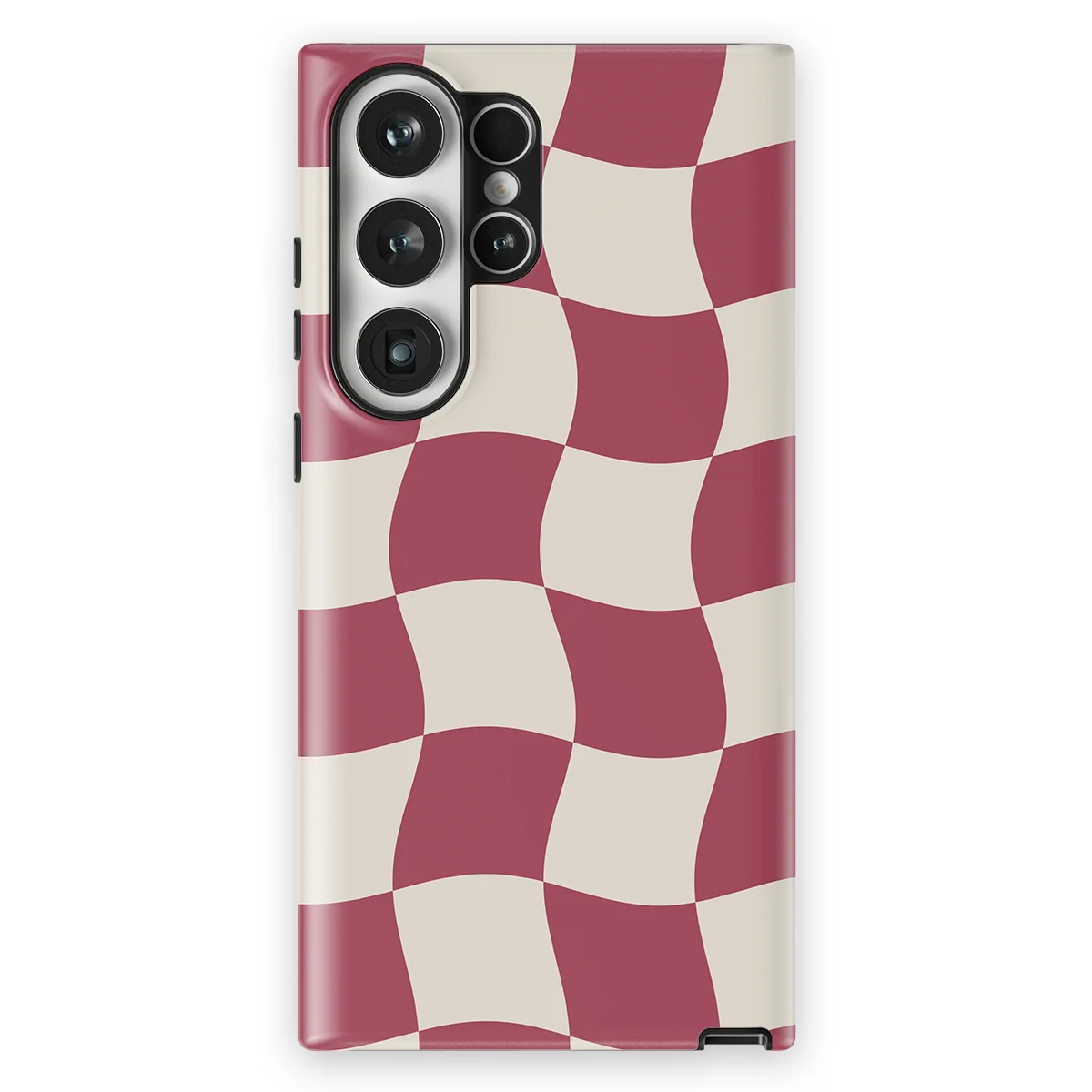 Checkered Warp - Crimson Wave - Red/White/Multicolor case for Galaxy S23 Ultra - Image 1