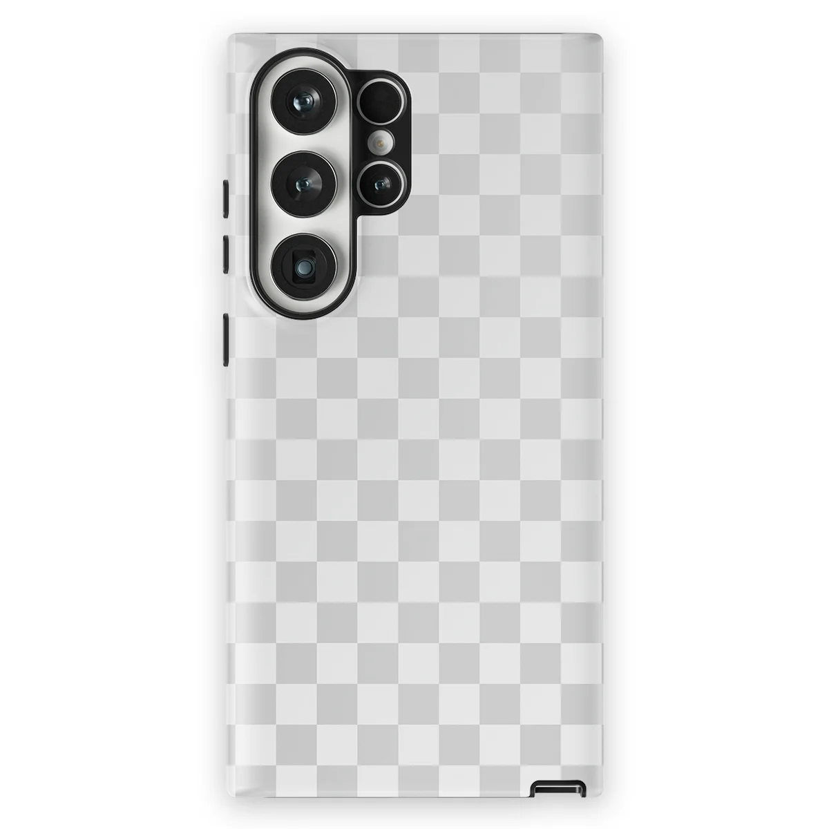 Tiny Squares - Ivory Squares - White/Grey case for Galaxy S23 Ultra - Image 1