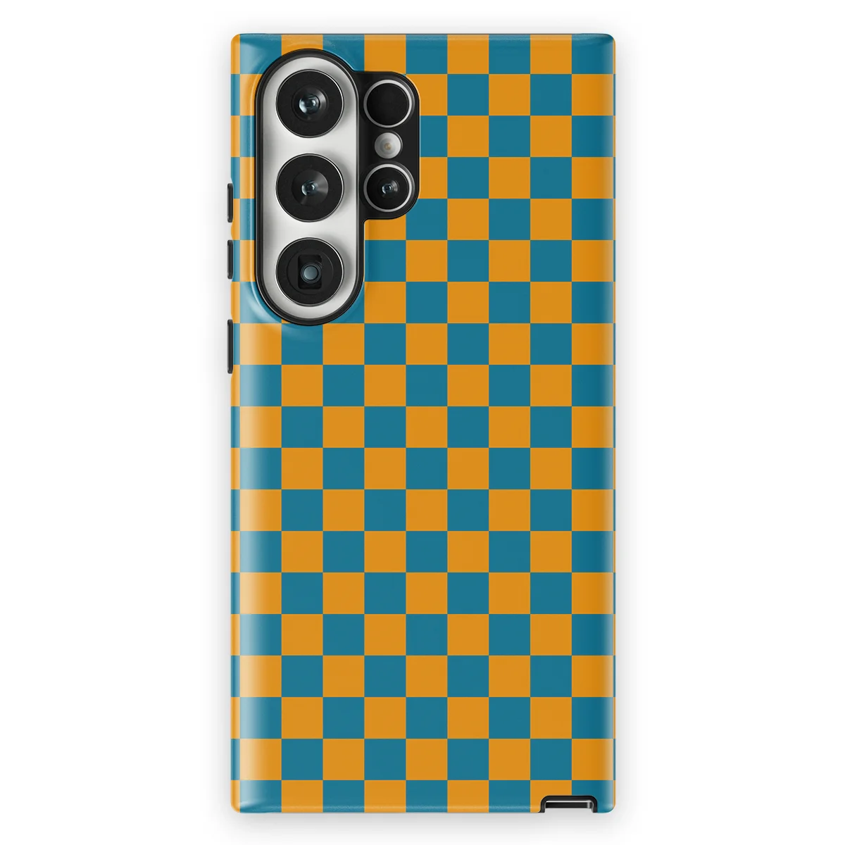 Tiny Squares - Petrol Pop - Orange/Blue/Multicolor for Galaxy S23 Ultra