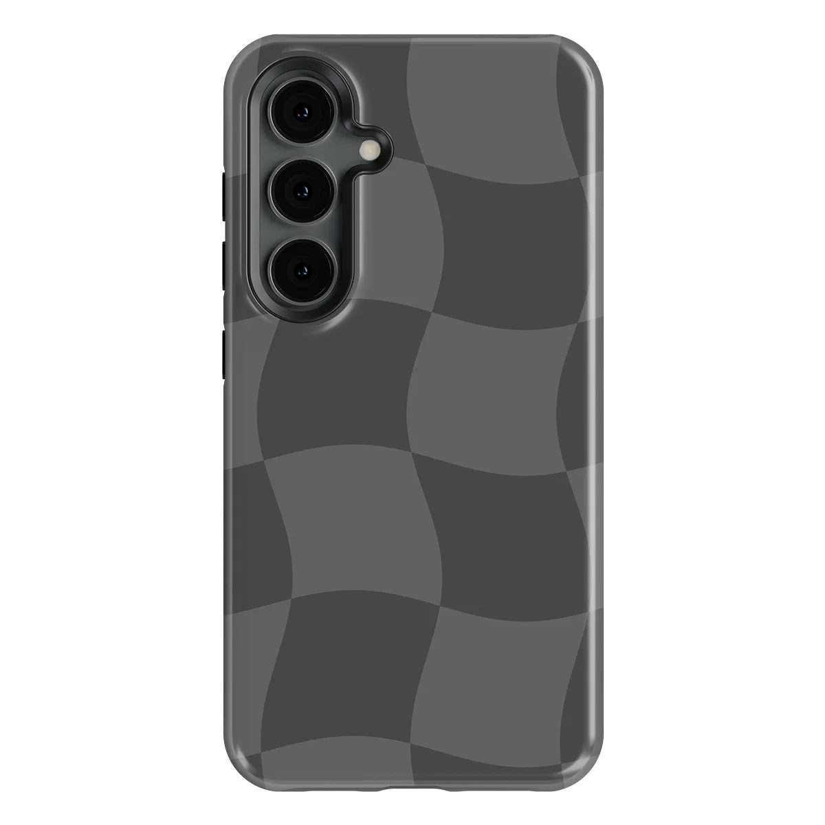 Checkered Warp - Grey Motion - Grey case for Galaxy S24 FE - Image 1