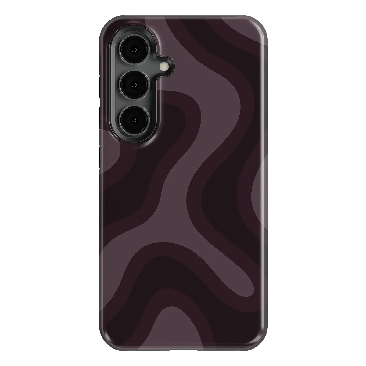 Curvy Lines - Aubergine Fade - Purple/Pink case for Galaxy S24 FE - Image 1