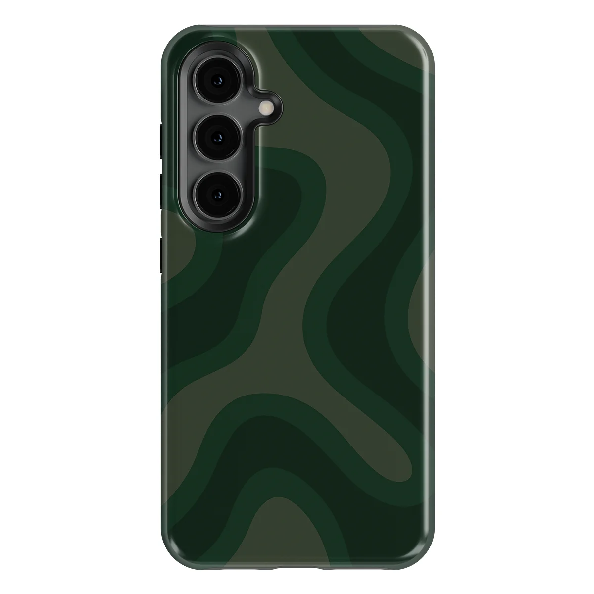 Curvy Lines - Evergreen Drift - Green case for Galaxy S24 FE - Image 1