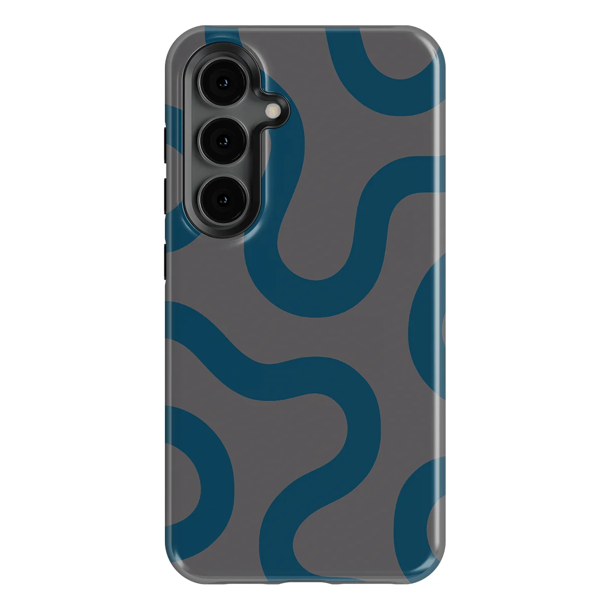 Motion Flow - Shadow Waves - Grey/Blue case for Galaxy S24 FE - Image 1