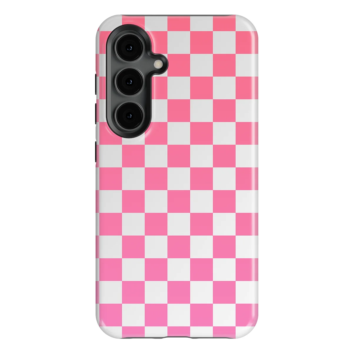 Tiny Squares - Pink Pop Grid - Pink/White/Multicolor case for Galaxy S24 FE - Image 1
