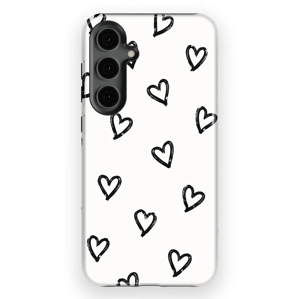 Little Love - Mono Hearts - White/Black/Multicolor for Galaxy S24 Plus