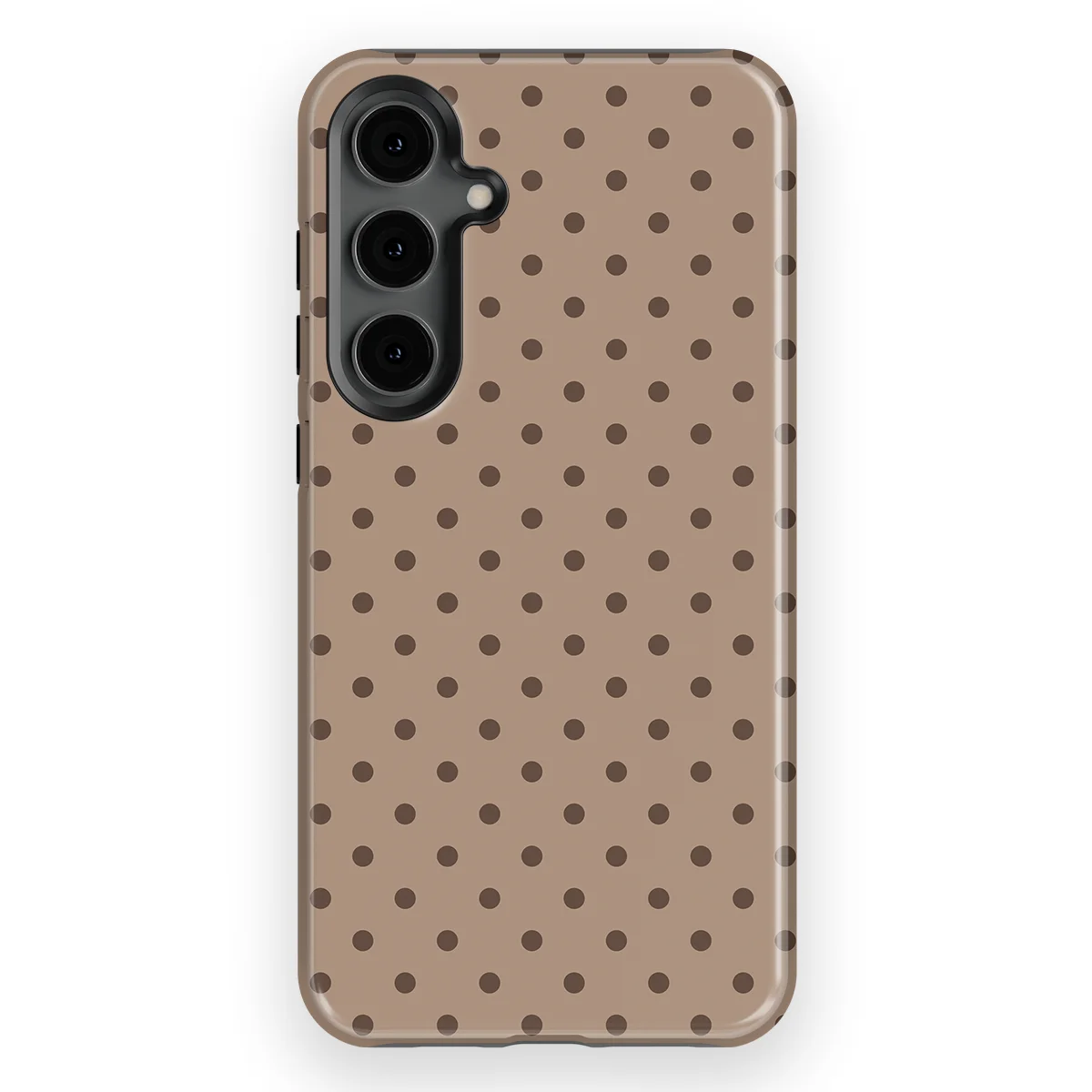Polka Dots - Sandstone Dots - Brown/Brown case for Galaxy S24 Plus - Image 1