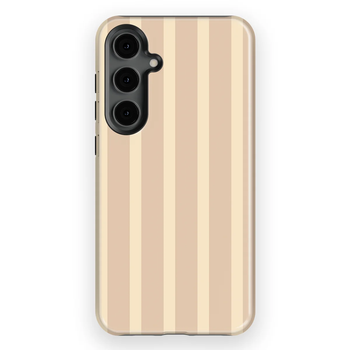 Stripes - Milk Blush - Pink/Beige case for Galaxy S24 Plus - Image 1
