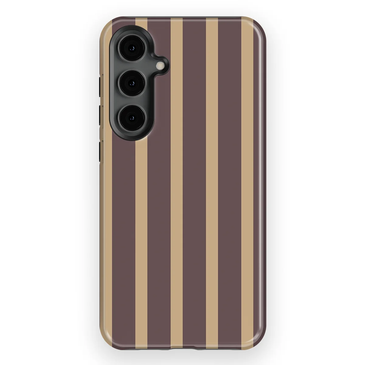 Stripes - Velvet Praline - Purple/Brown/Multicolor case for Galaxy S24 Plus - Image 1