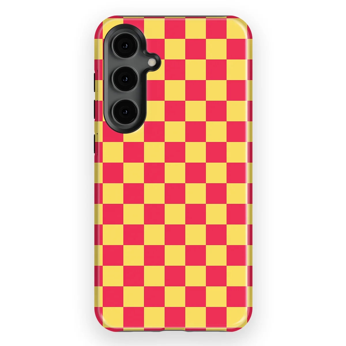 Tiny Squares - Cherry Checker - Pink/Yellow/Multicolor case for Galaxy S24 Plus - Image 1