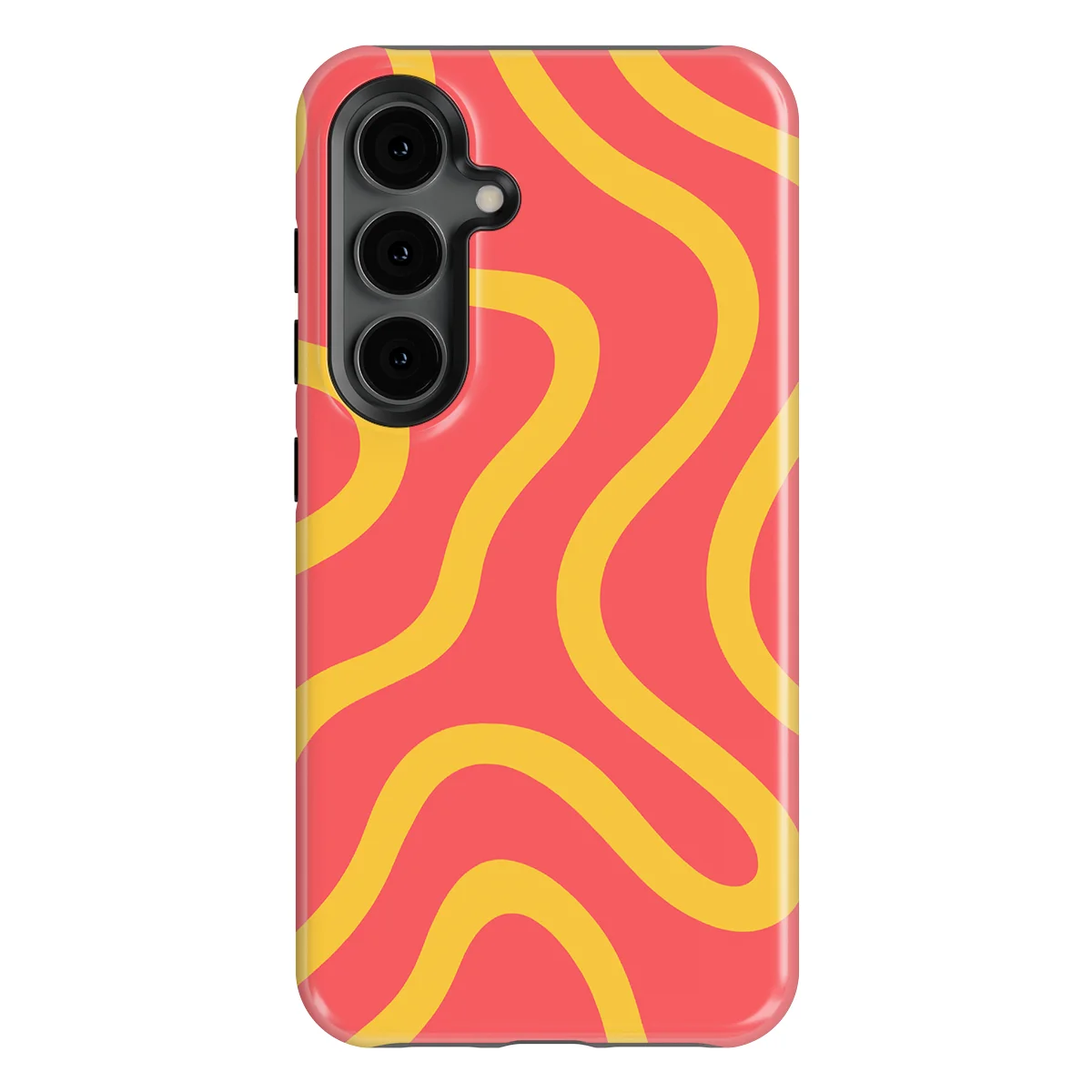 Curvy Lines - Sunburst Drift - Pink/Yellow case for Galaxy S24 - Image 1